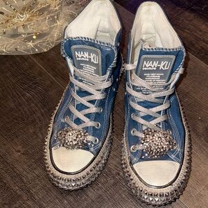 Nan-Ku Women's Blue High-Top Athletic Shoes